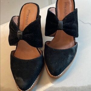 Jeffrey Campbell Black Women's Shoes with Bow Detail